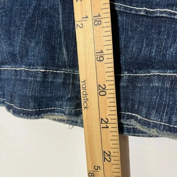 Vintage EUC Baby Phat Rare Blue Jeans Metal Cat Logo Denim Jacket Women Size XL - Picture 6 of 7